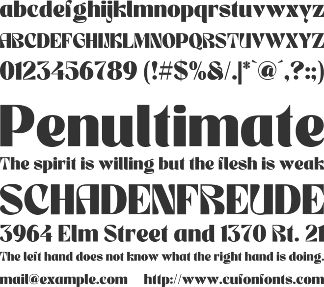 Monograph font preview