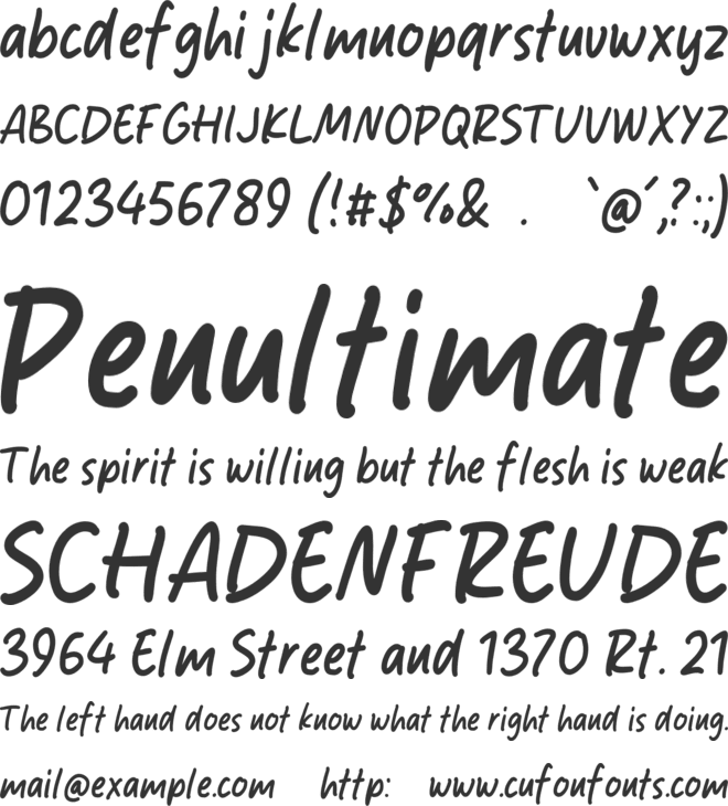 Silva Marine font preview