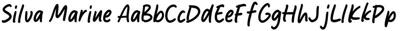 Silva Marine font