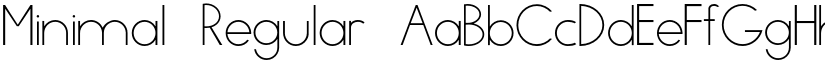 Minimal Regular font