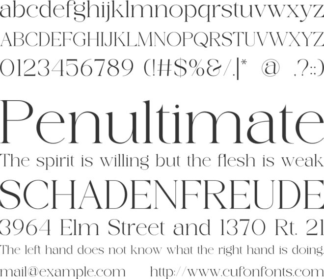 Romes font preview