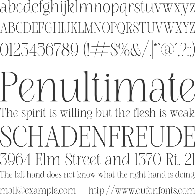 Roman Nemure font preview