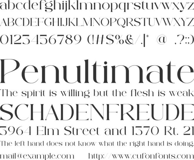 Rakliton font preview