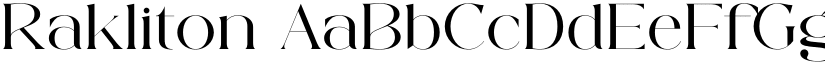 Rakliton font