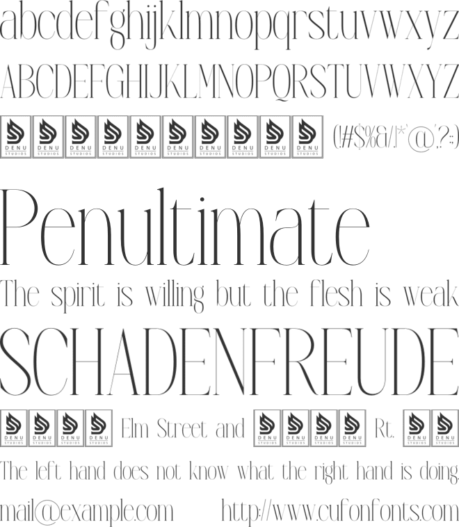 Anora Carmeo font preview