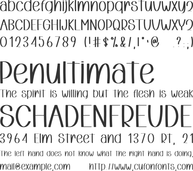 Perfect Design font preview