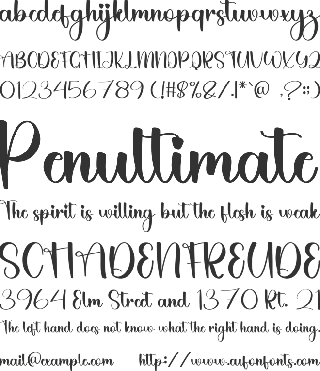 Autumn Monday font preview