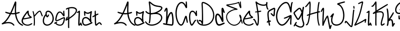 Aerosplat font