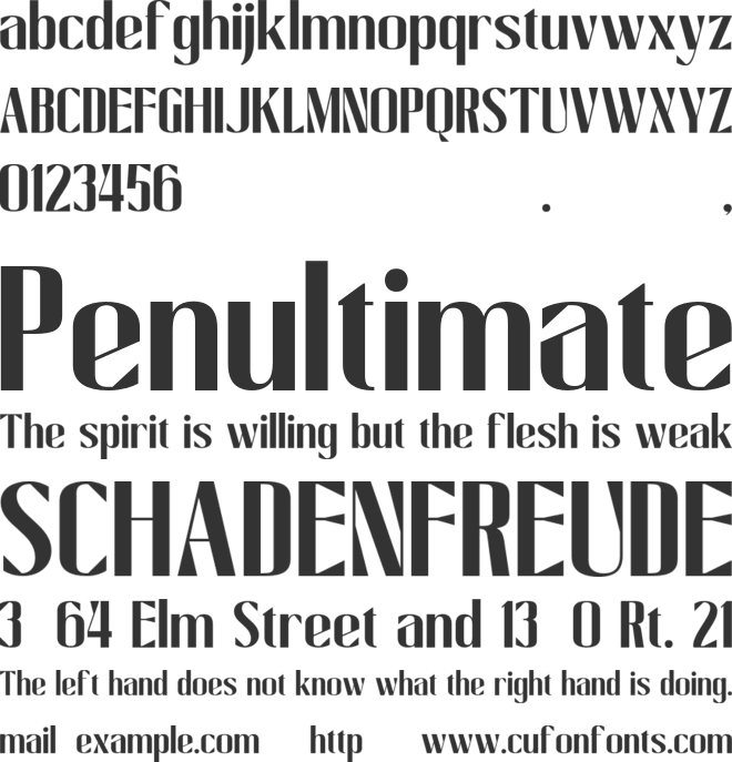 Senthil font preview