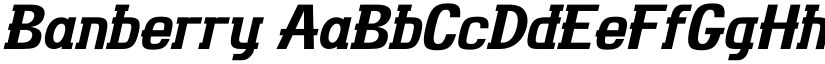 Banberry font