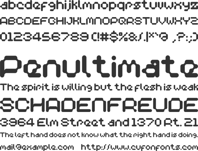 LIQUIDASI font preview