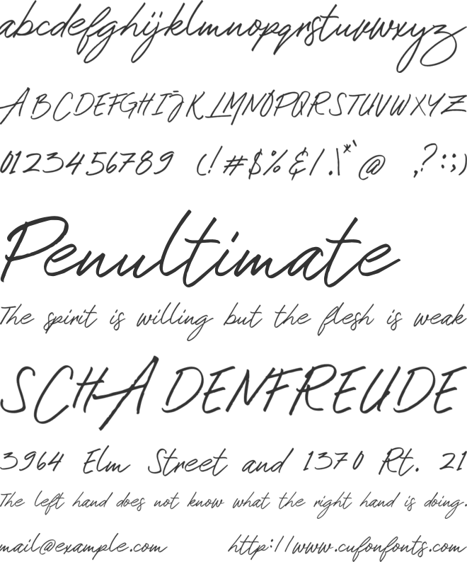 Mustank font preview