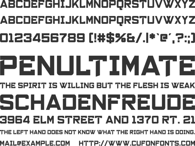 Trxdxnt font preview