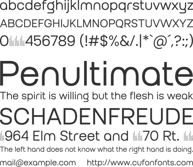Qugan font preview