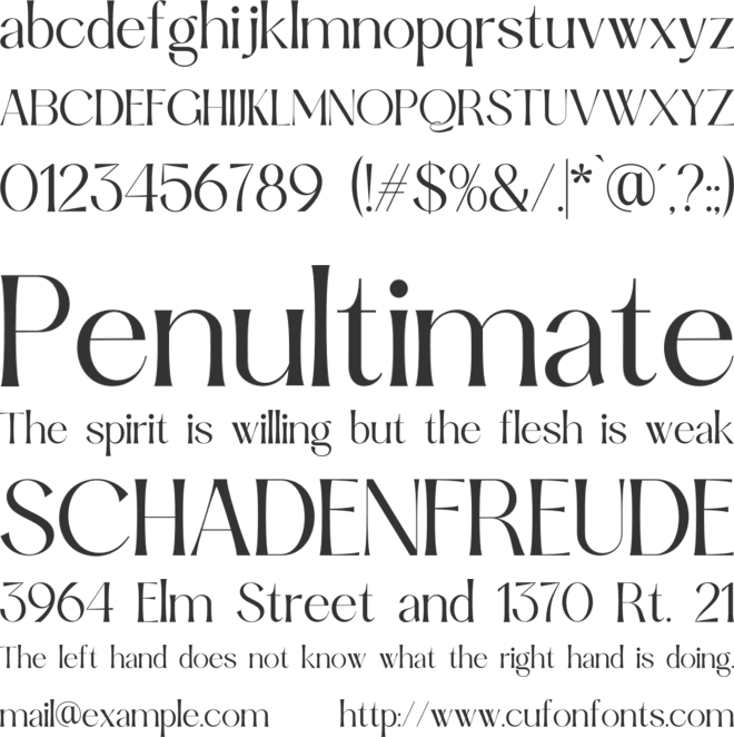 Dolmira font preview
