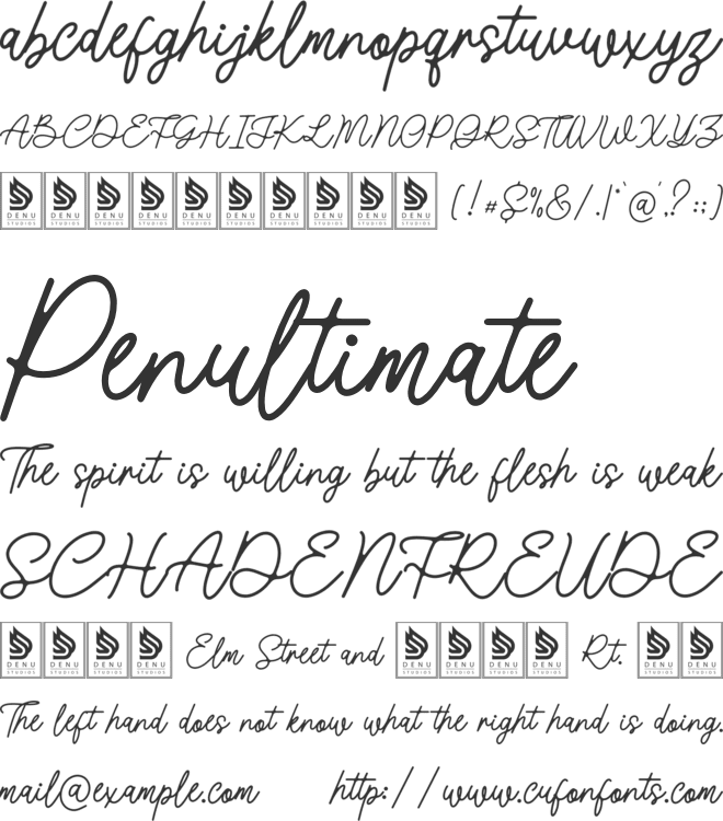 Morlintado font preview