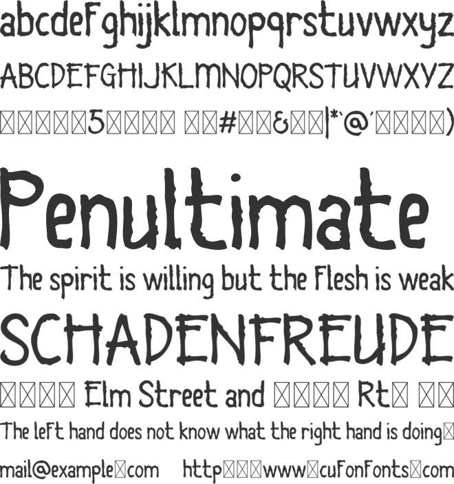 Salem Witch Trial font preview