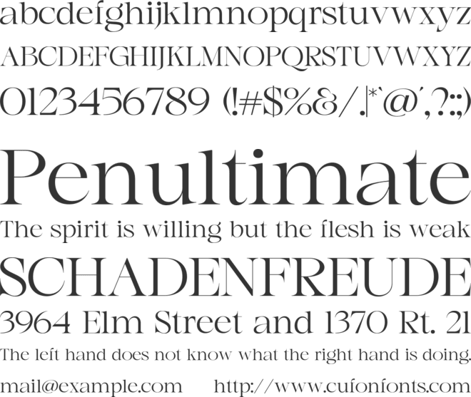 Agista Display font preview