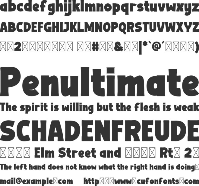 Exile Teils Trial font preview