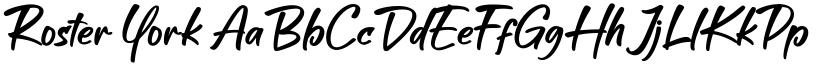 Roster York font download
