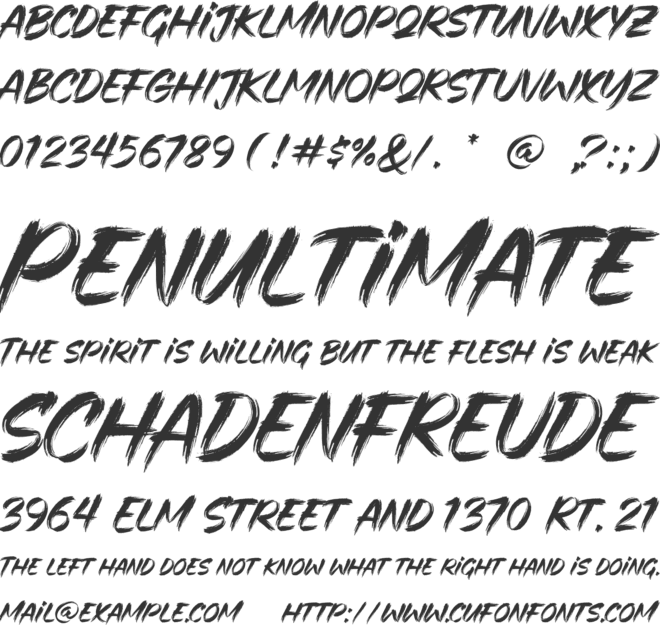 Rocket font preview