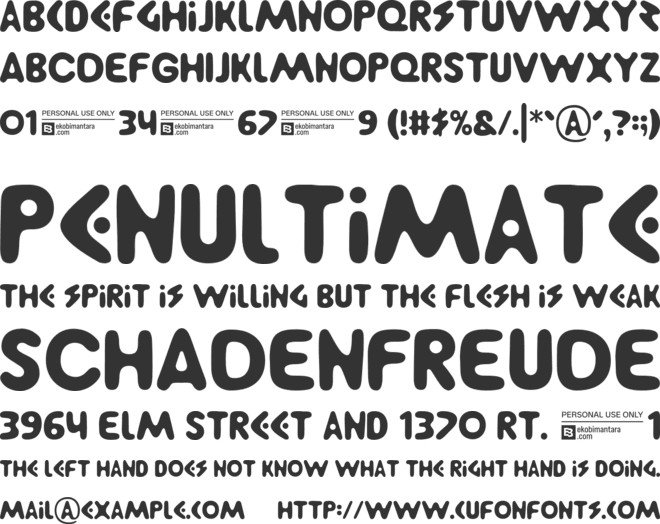 Hot Spice Trial font preview