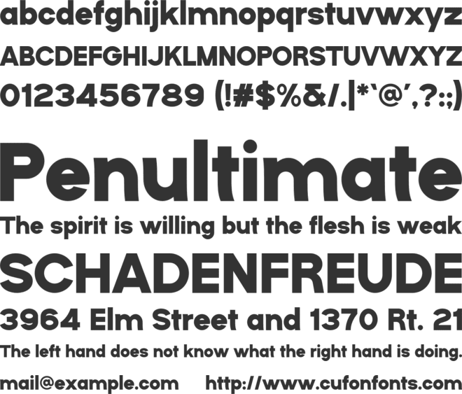 HENKO font preview