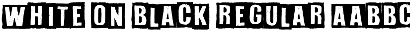 White On Black Regular font