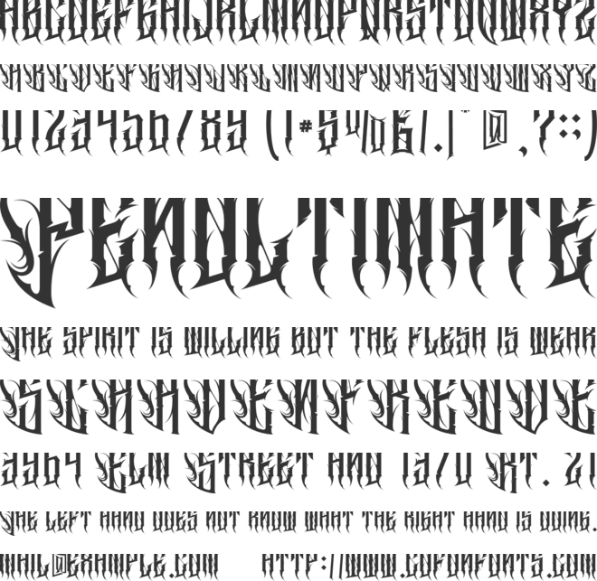 Cathedrave - Personal use font preview