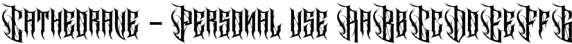 Cathedrave - Personal use font