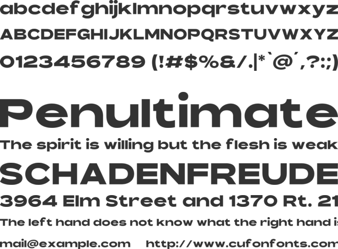 Barcola Expanded font preview