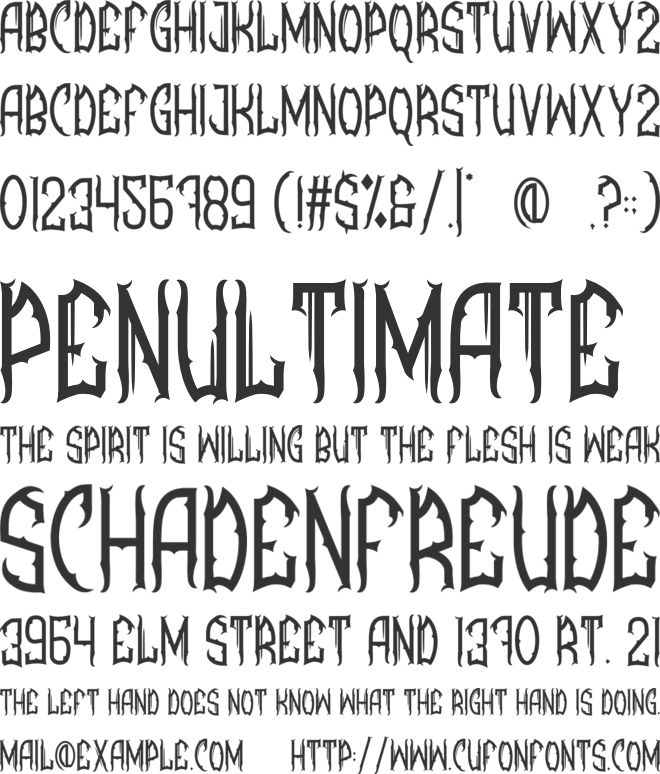 Metagra font preview