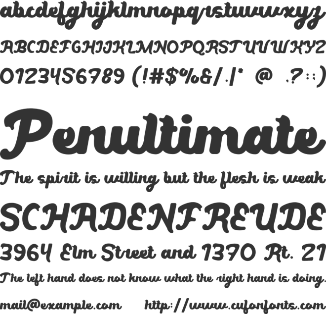 Meltily font preview