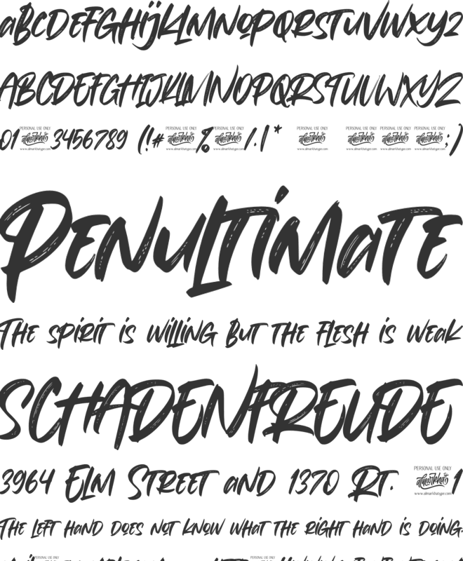 Gaboots font preview