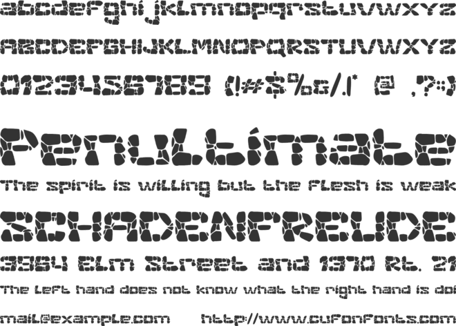 Rock Blox font preview