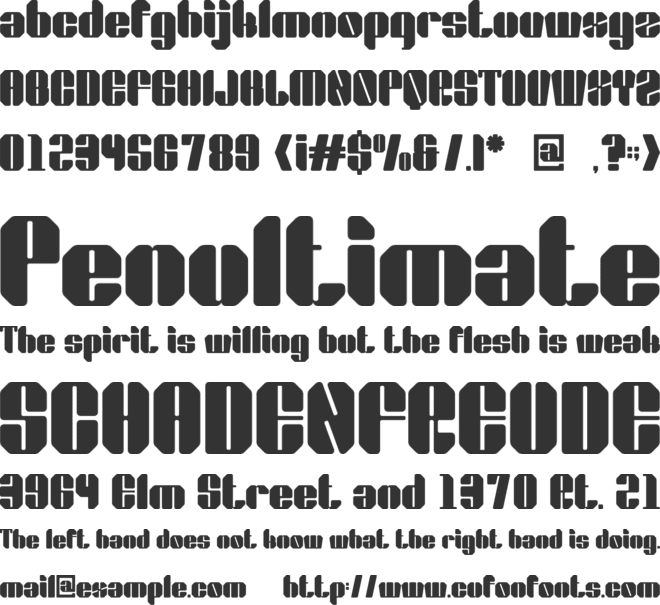 Retrovara font preview