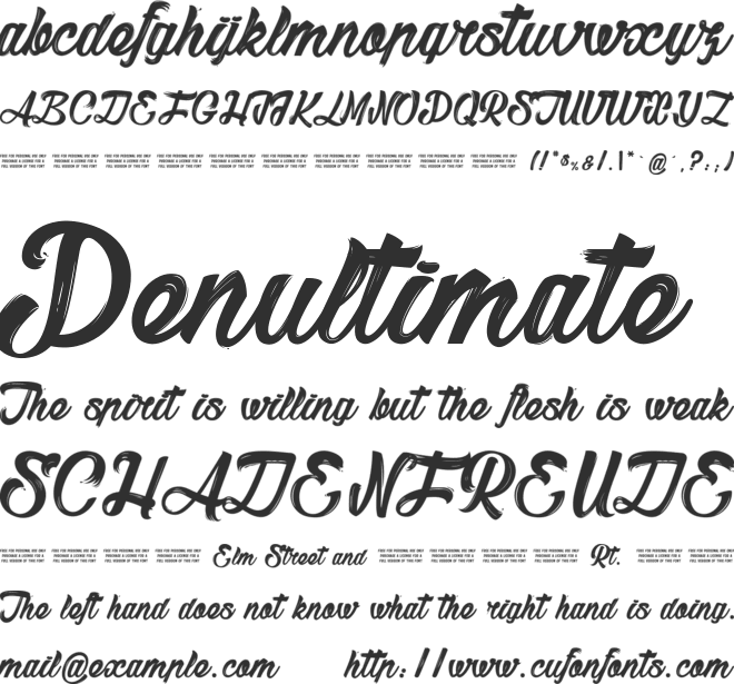 Sketch font preview