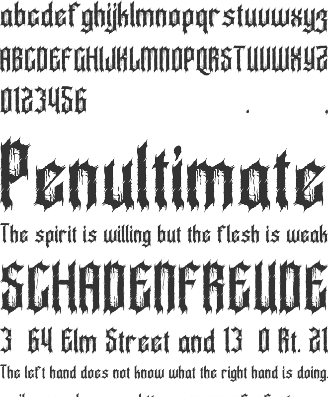 Brocore font preview