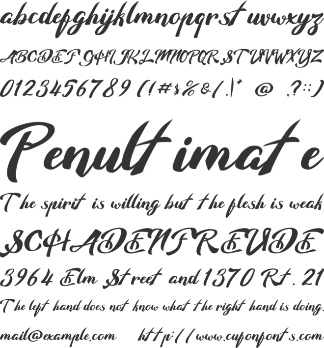 Quintia font preview
