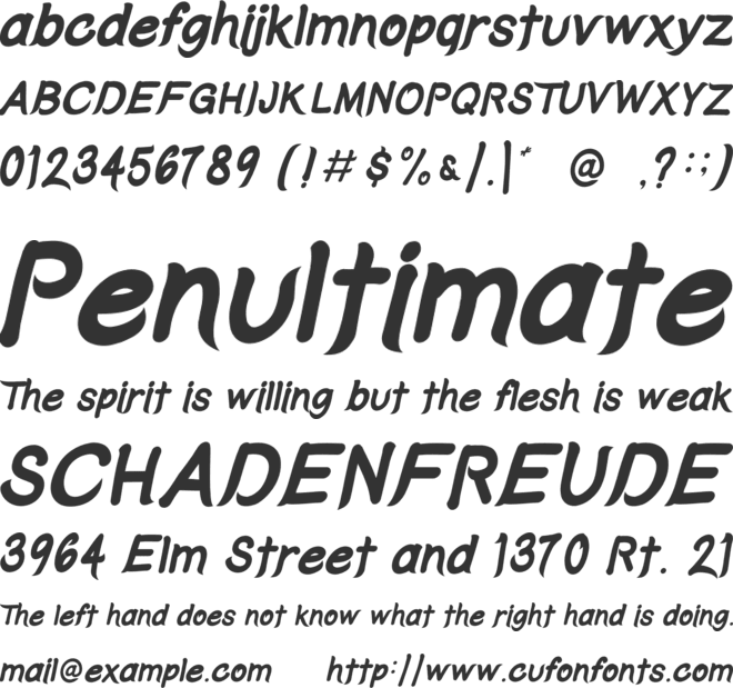 Penique font preview