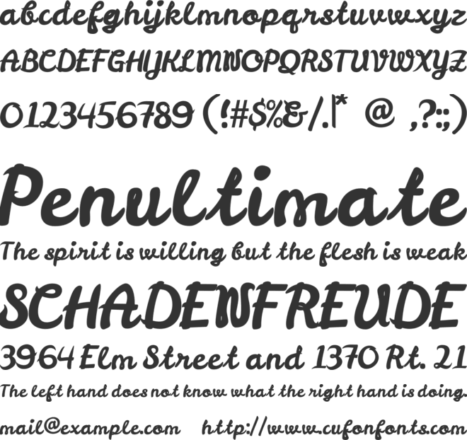 Notely font preview
