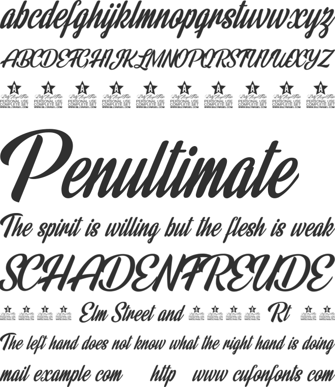 Rainbow Bridge Personal Use font preview