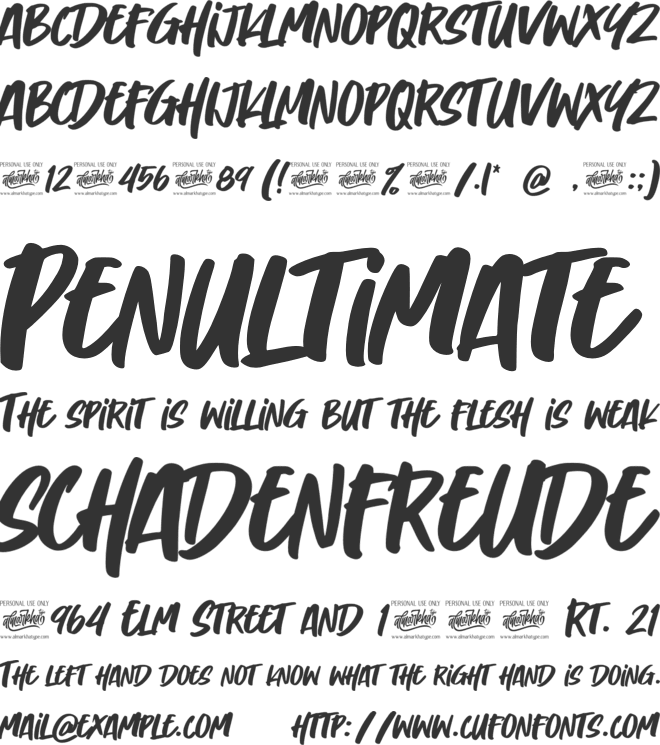 Thora font preview