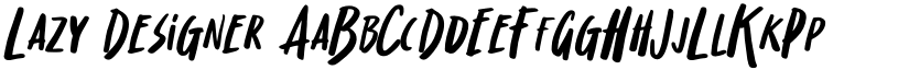 Lazy Designer font
