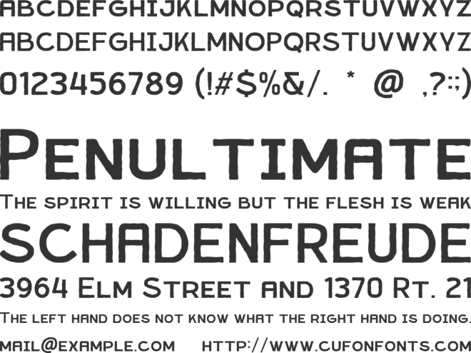 Palmera Island font preview