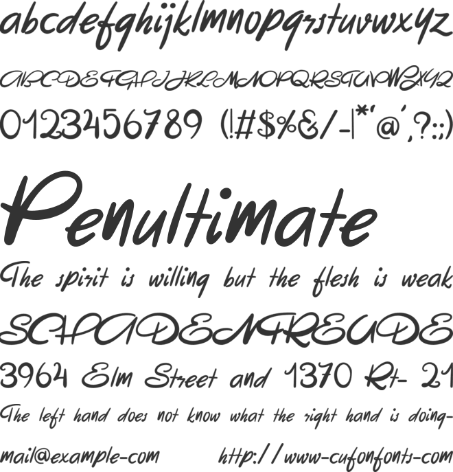 Rushmark font preview