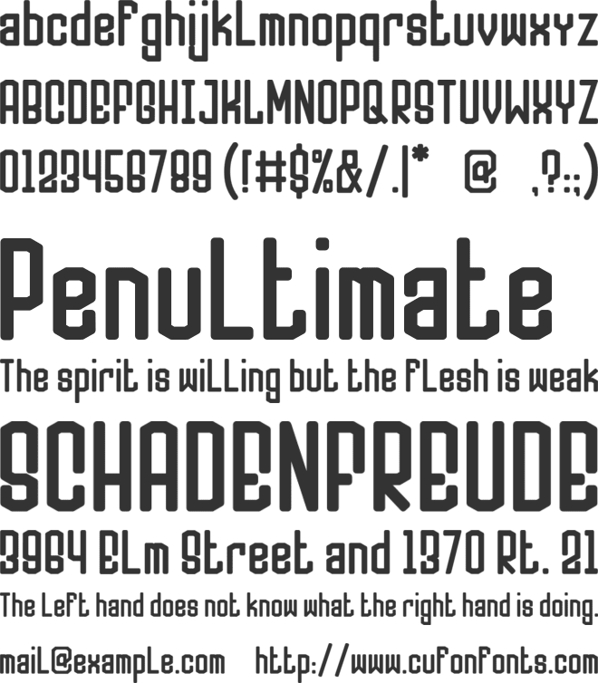 Rounded Capsule font preview