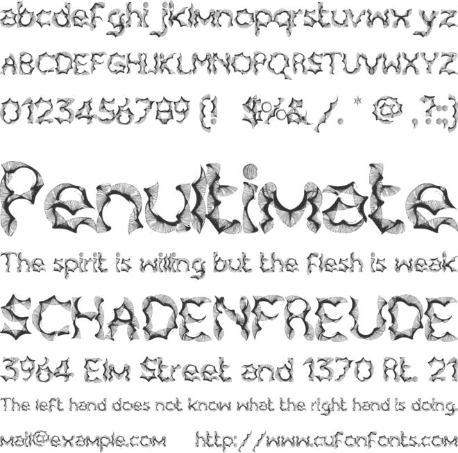 Twist of Black FREE VERSION font preview