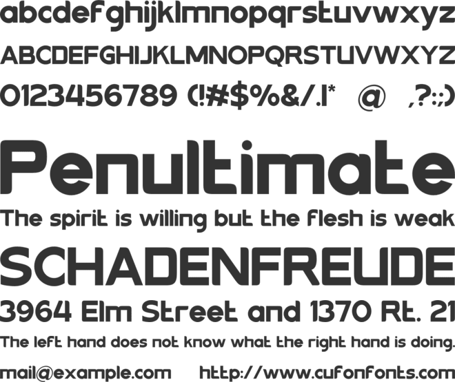 Orizon font preview