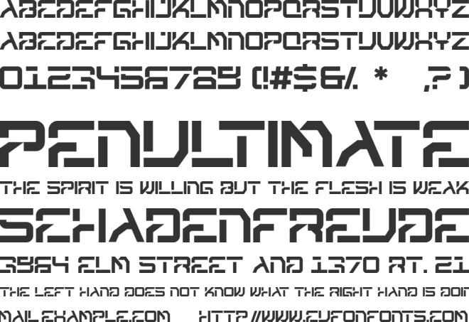 Hexra font preview